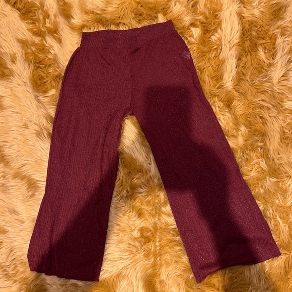 Zara wide legs cropped shiny pants Sz  M - Picture 1 of 9
